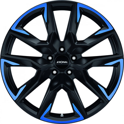Ronal R71 jetblack matt blue tinted matt 9.5x21 ET37.1 - LK5/112 ML66.5