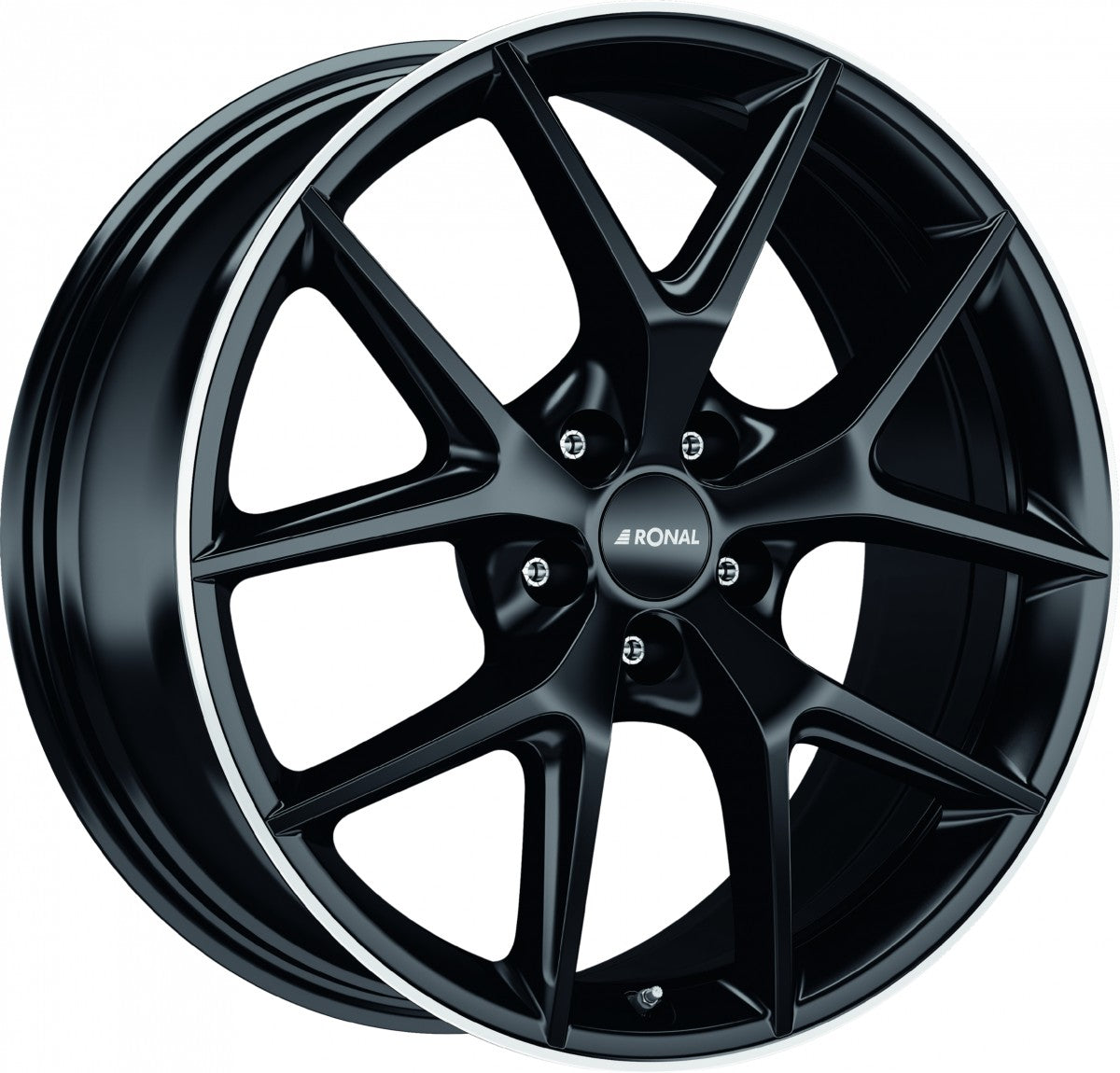 Ronal R75 jetblack-matt-hornkopiert 8x19 ET45.1 - LK5/112 ML66.5
