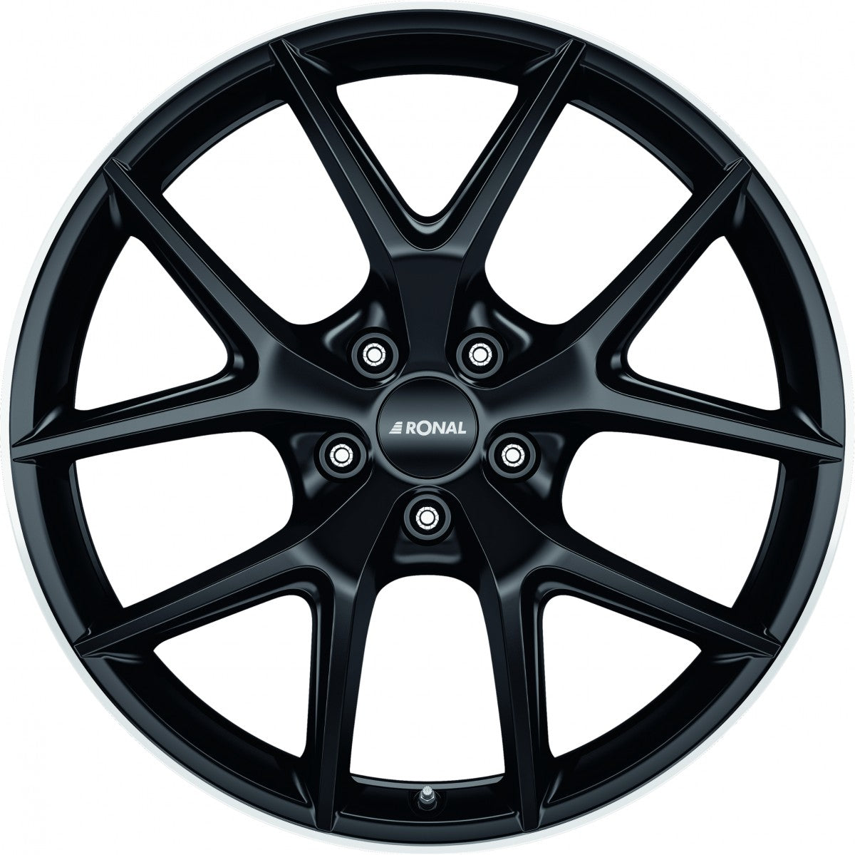Ronal R75 jetblack-matt-hornkopiert 8x19 ET48.1 - LK5/112 ML66.5