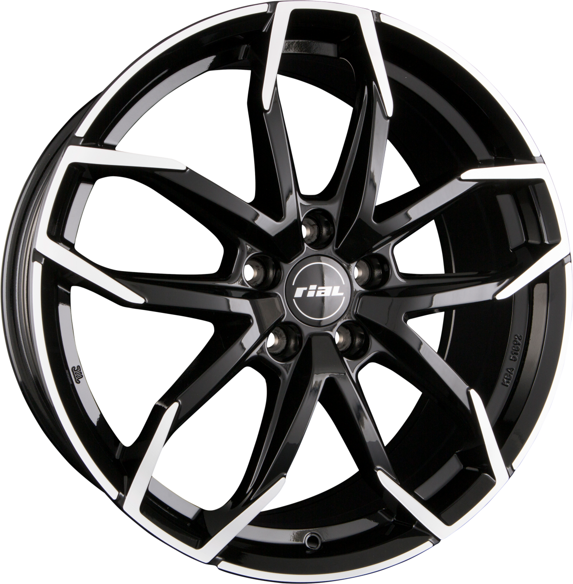 Rial Lucca diamant-schwarz frontpoliert Alufelge 7.5x17 Zoll ET29 LK 5x110 ML65.1 – Bild 8