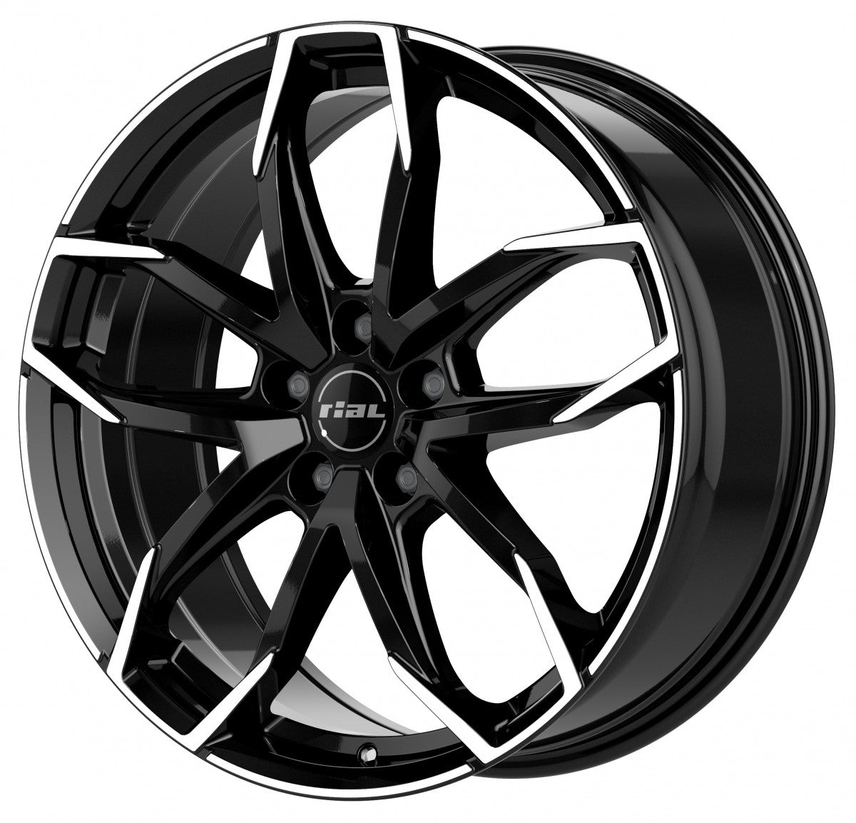 Rial Lucca diamant-schwarz frontpoliert 7.5x17 ET29 - LK5/110 ML65.1