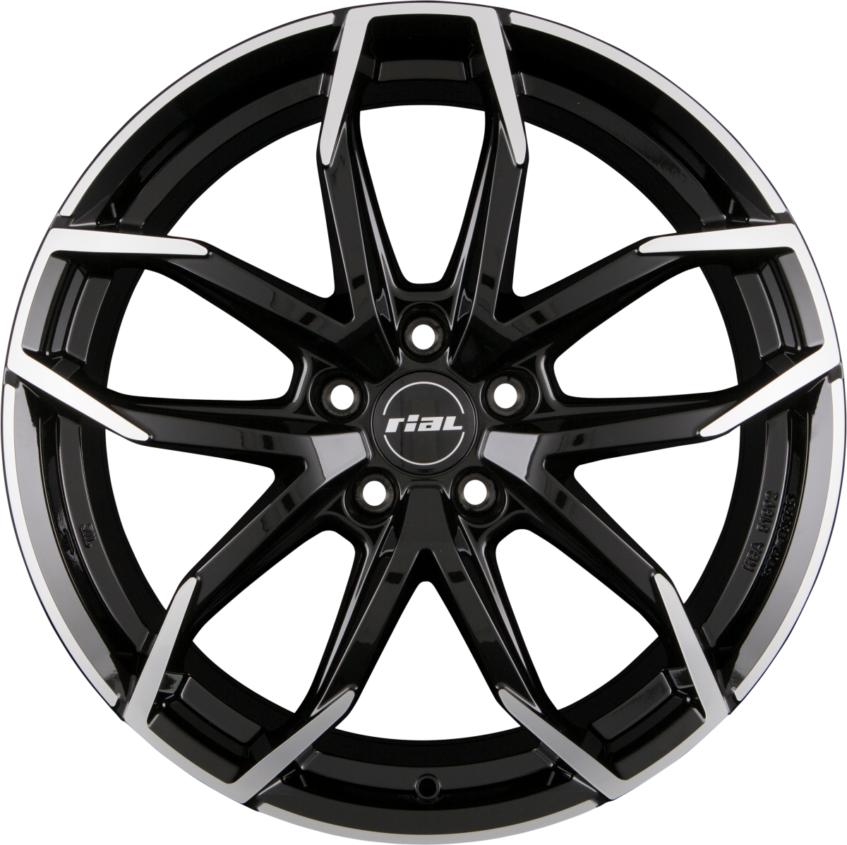 Rial Lucca Diamant-Schwarz Frontpoliert Alufelge 8x19 Zoll ET45 LK 5x108 ML70.1 – Bild 7
