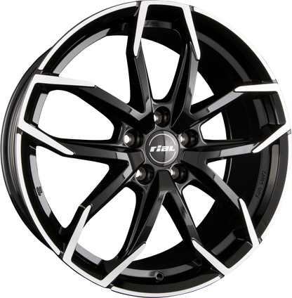 Rial Lucca Diamant-Schwarz Frontpoliert Alufelge 8x19 Zoll ET45 LK 5x108 ML70.1 – Bild 8