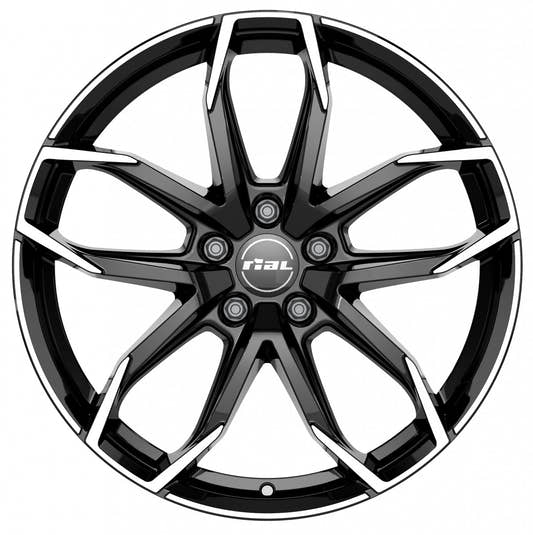Rial Lucca diamant-schwarz frontpoliert 6.5x16 ET37 - LK4/98 ML58.1