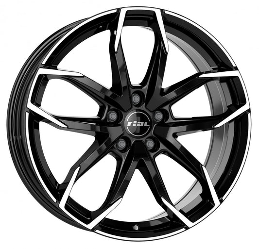 Rial Lucca diamant-schwarz frontpoliert 6.5x16 ET45 - LK4/108 ML63.4