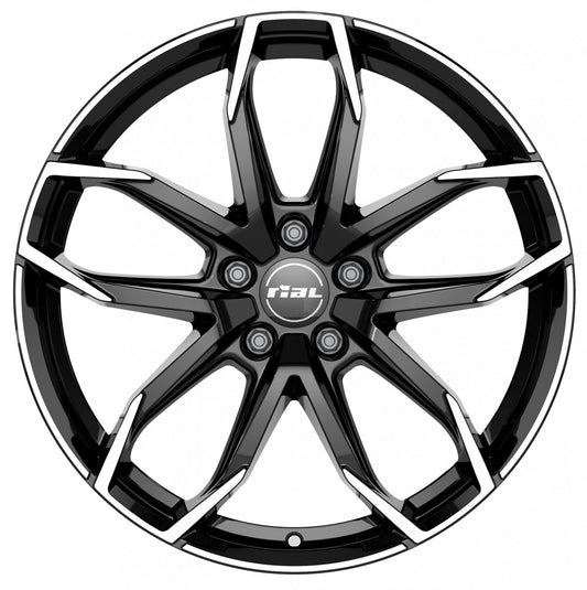 Rial Lucca diamant-schwarz frontpoliert 6.5x16 ET45 - LK4/108 ML63.4