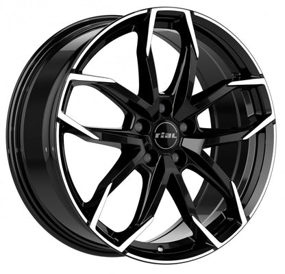 Rial Lucca diamant-schwarz frontpoliert 6.5x17 ET38 - LK4/98 ML58.1