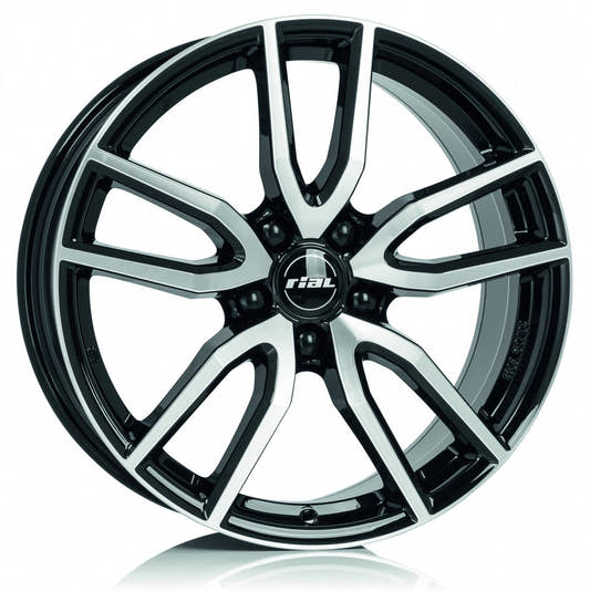 Rial Torino diamant-schwarz frontpoliert 6.5x16 ET47 - LK5/100 ML57.1