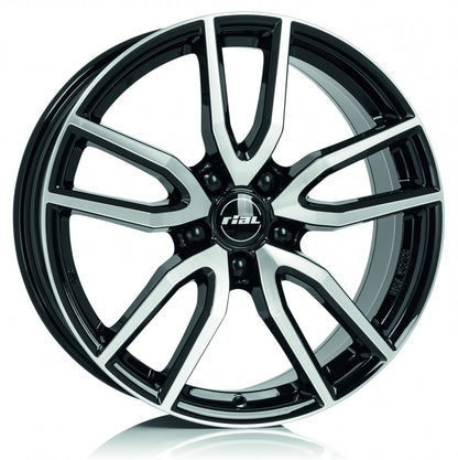 Rial Torino diamant-schwarz frontpoliert 6.5x16 ET47 - LK5/100 ML57.1