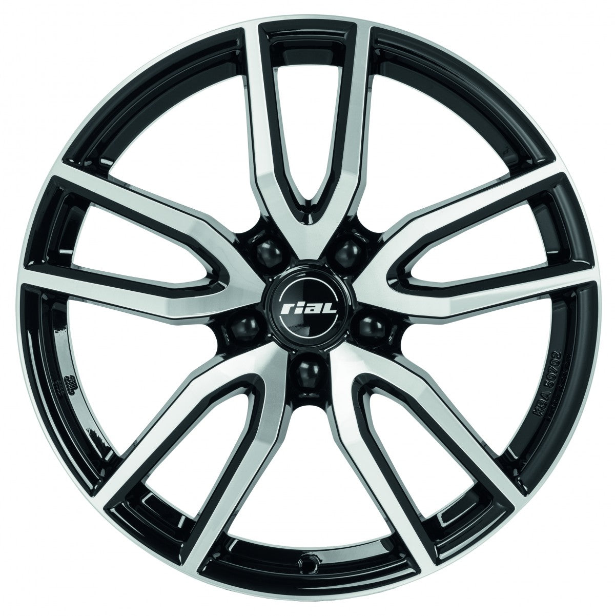 Rial Torino diamant-schwarz frontpoliert 6.5x16 ET47 - LK5/100 ML57.1