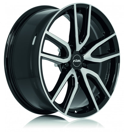 Rial Torino diamant-schwarz frontpoliert 6.5x16 ET47 - LK5/100 ML57.1