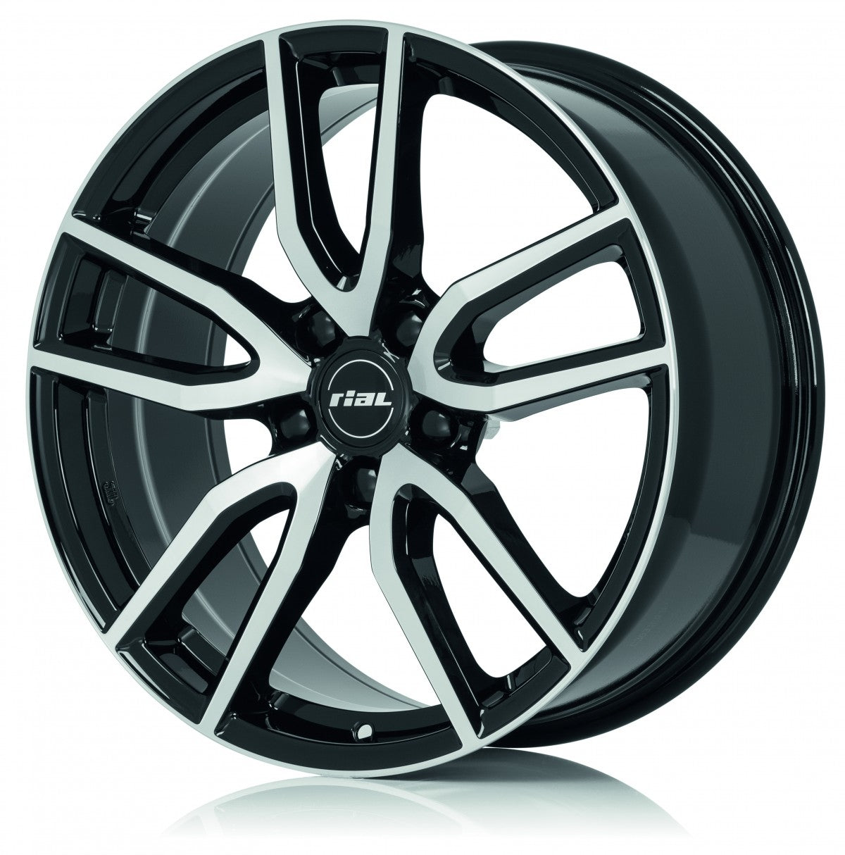 Rial Torino diamant-schwarz frontpoliert 6.5x16 ET47 - LK5/100 ML57.1