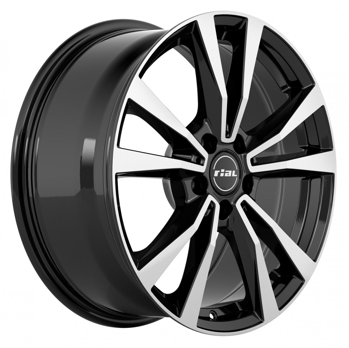 Rial M12 diamant-schwarz frontpoliert 7.5x18 ET44 - LK5/112 ML66.5