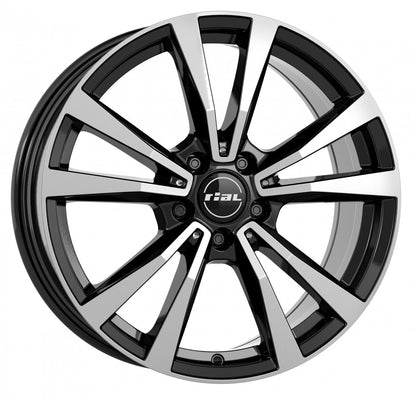 Rial M12 diamant-schwarz frontpoliert 8x18 ET38 - LK5/112 ML66.5