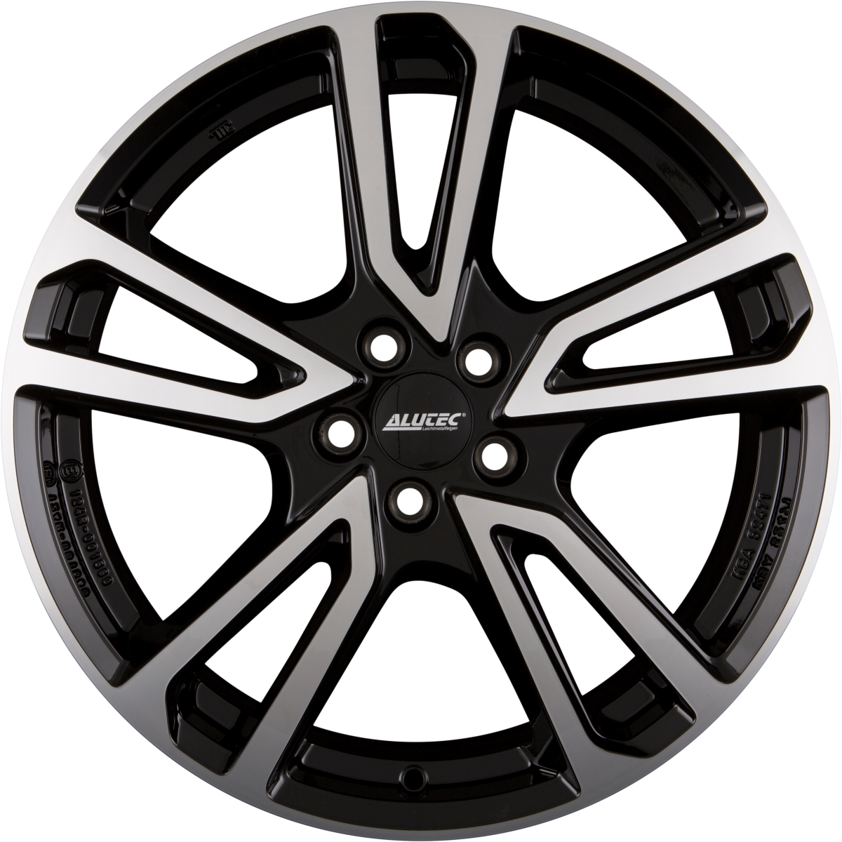 Alutec Tormenta diamond-black frontpolished Alufelge 8x18 Zoll ET42 LK 5x108 ML63.4 – Bild 6