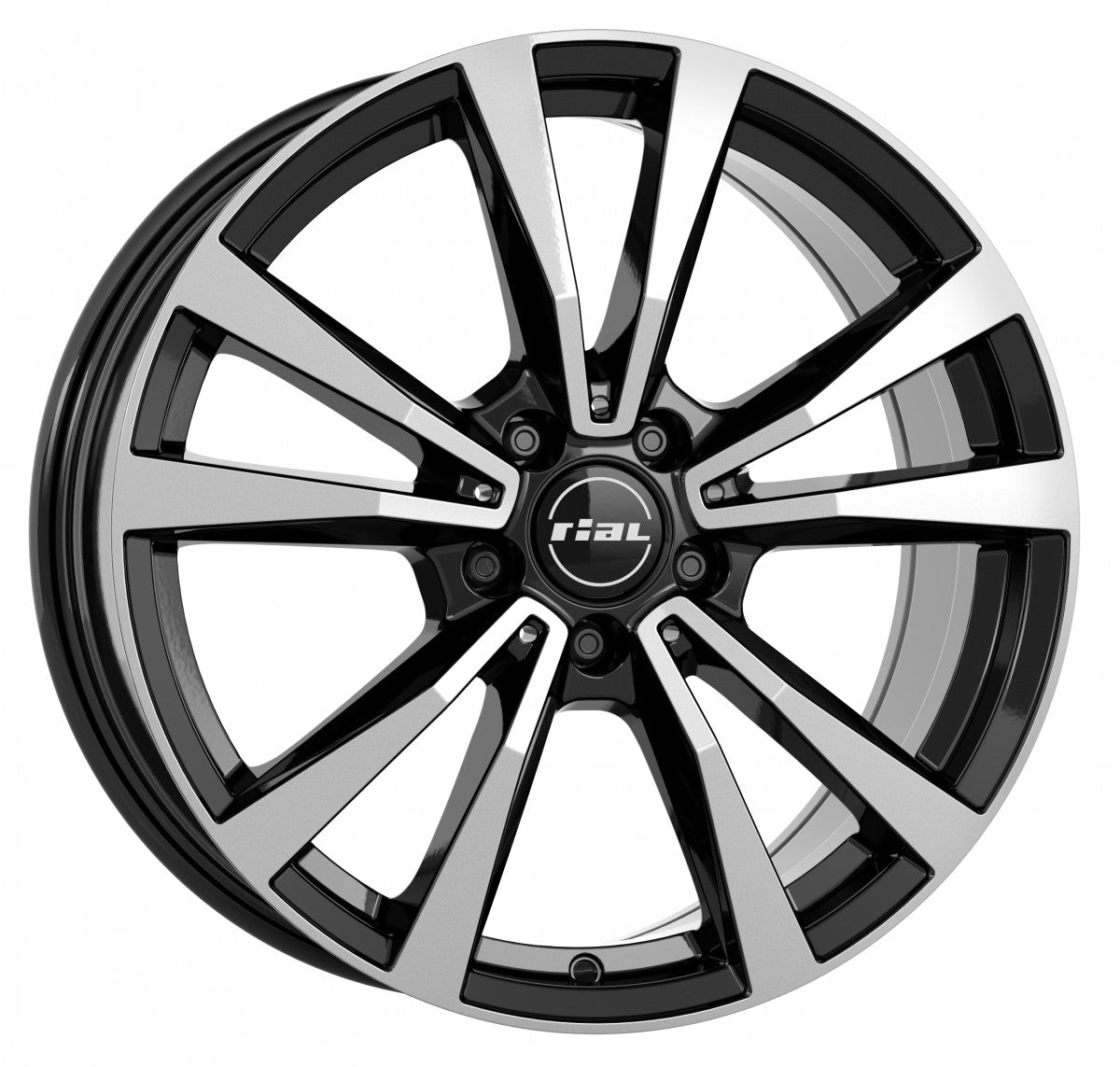 Rial M12X diamant-schwarz frontpoliert Alufelge 9x20 Zoll ET20 LK 5x112 ML66.5