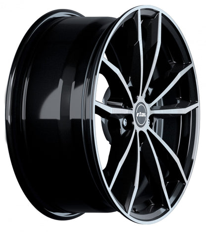 Rial X12 diamant-schwarz frontpoliert 7.5x18 ET51 - LK5/112 ML66.5