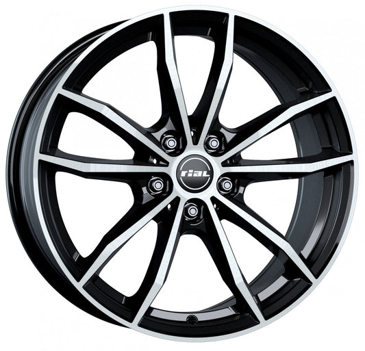 Rial X12X diamant-schwarz frontpoliert 9x20 ET35 - LK5/112 ML66.5