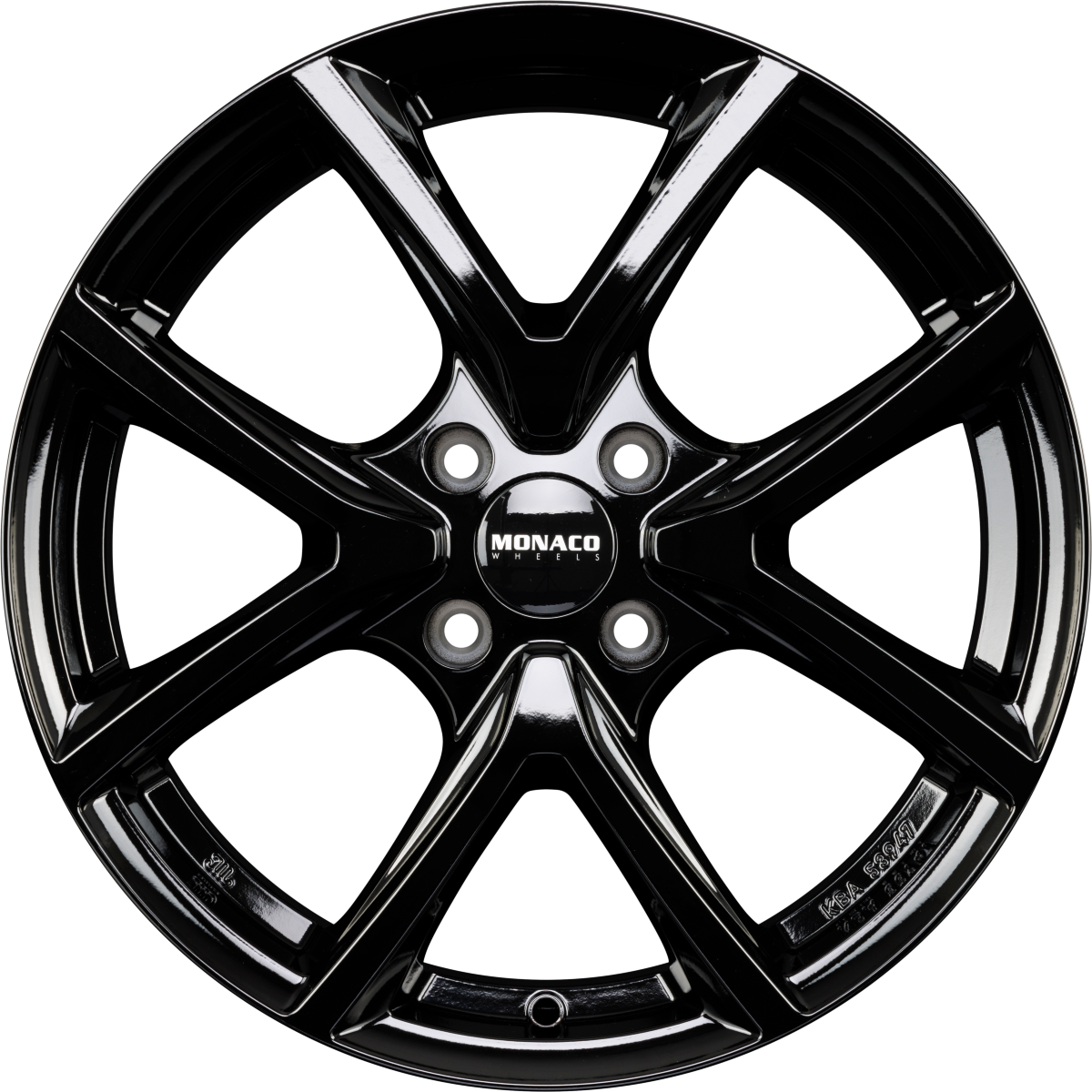 Monaco CL2 schwarz glanz Alufelge 7x17 Zoll ET32 LK 4x108 ML65.1 – Bild 5