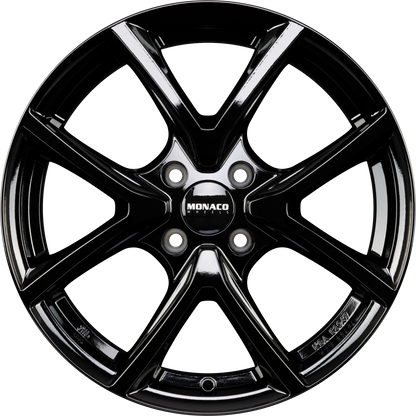 Monaco CL2 schwarz glanz Alufelge 7x17 Zoll ET32 LK 4x108 ML65.1 – Bild 5