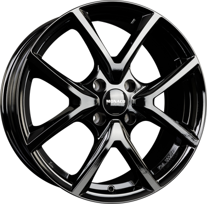 Monaco CL2 schwarz glanz Alufelge 7x17 Zoll ET32 LK 4x108 ML65.1 – Bild 6