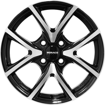 Monaco CL2 schwarz glanz poliert 6.5x16 ET40 - LK5/100 ML63.3