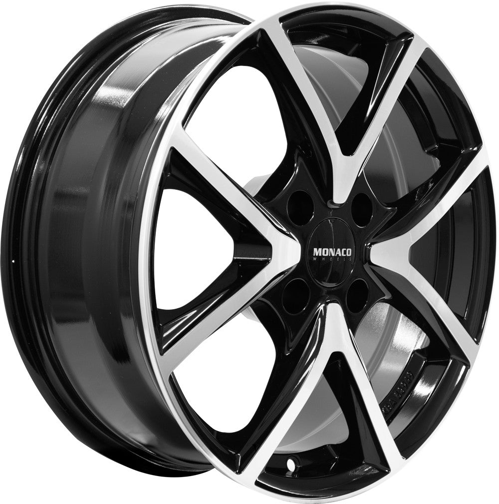 Monaco CL2 schwarz glanz poliert 7.5x18 ET50 - LK5/112 ML70.1