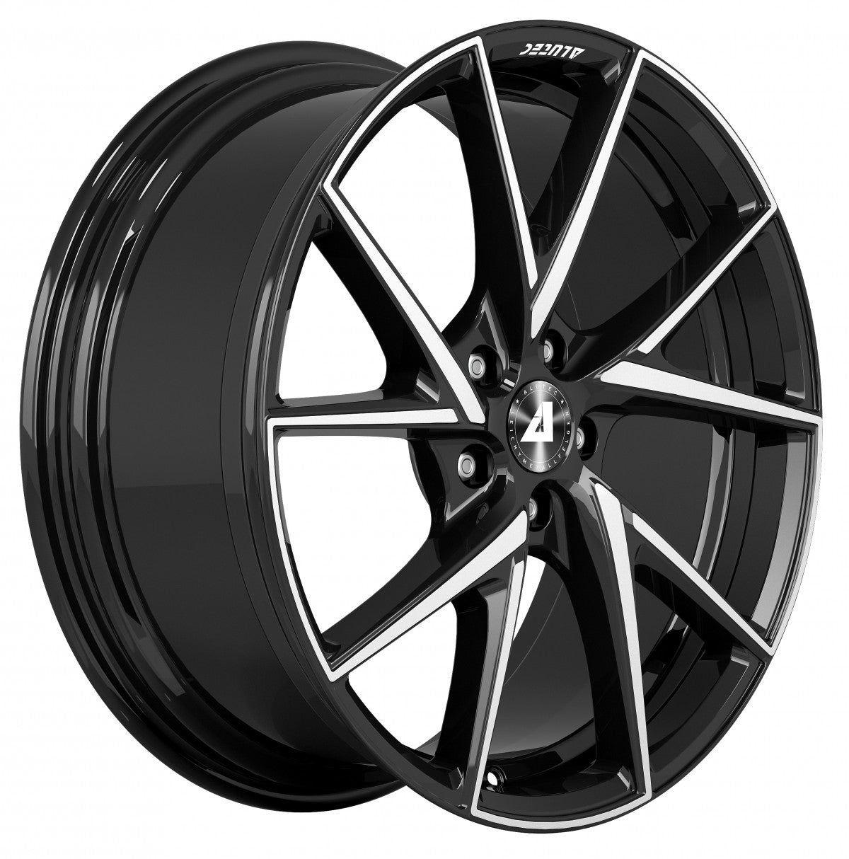 Alutec ADX.01 diamant-schwarz frontpoliert 7x17 ET37 - LK4/100 ML63.3