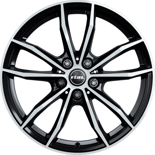 Rial X12X diamant-schwarz frontpoliert 9x20 ET38 - LK5/112 ML66.5