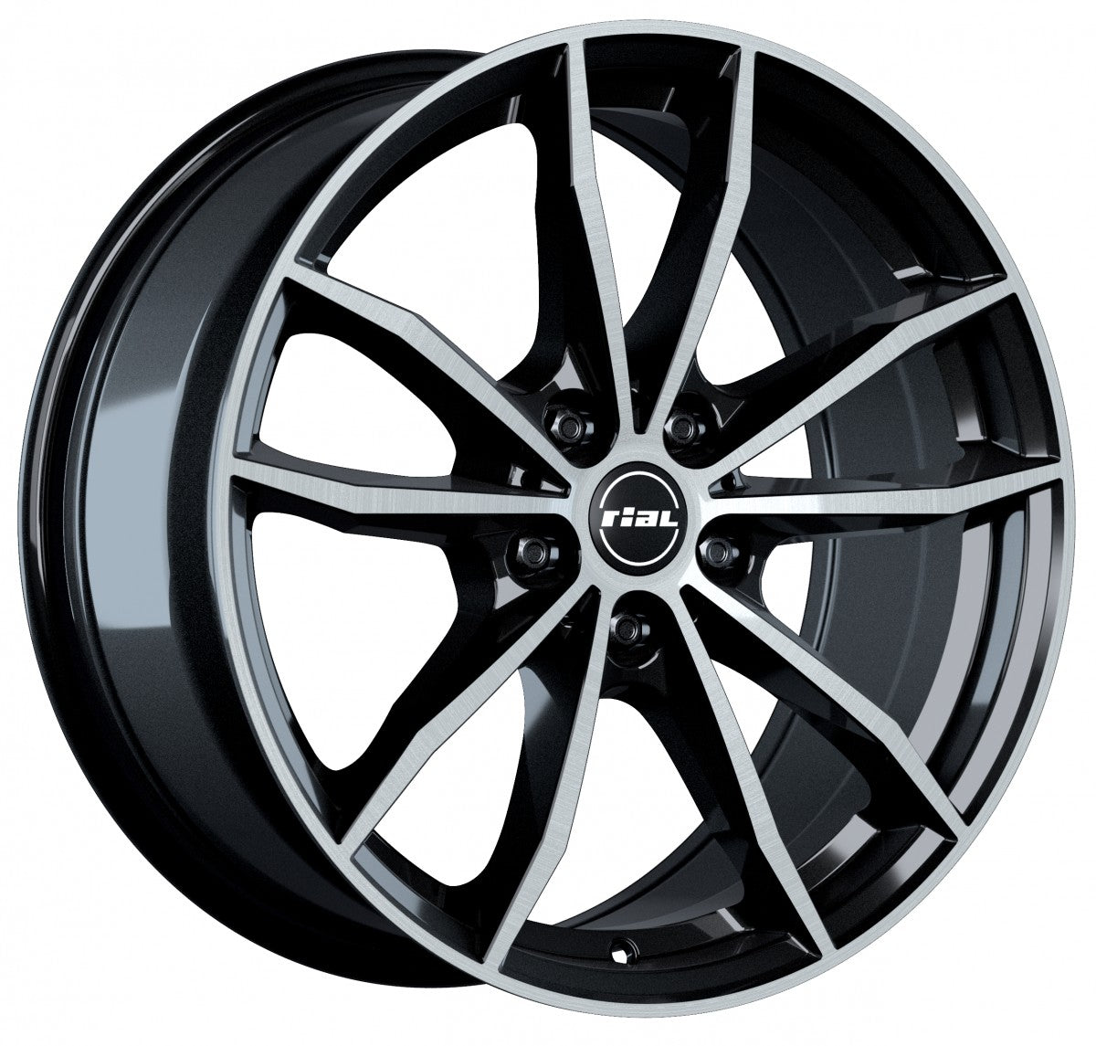 Rial X12X diamant-schwarz frontpoliert 9x20 ET38 - LK5/112 ML66.5