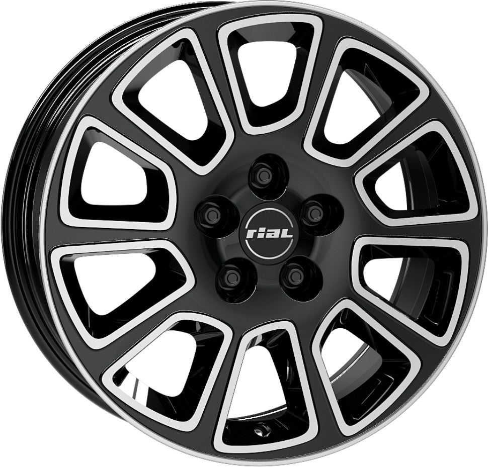 Rial Transporter 2 diamant-schwarz frontpoliert 7.5x18 ET60 - LK5/120 ML65.1