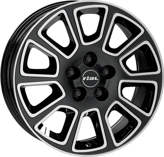 Rial Transporter 2 diamant-schwarz frontpoliert 6x15 ET30 - LK5/112 ML66.6
