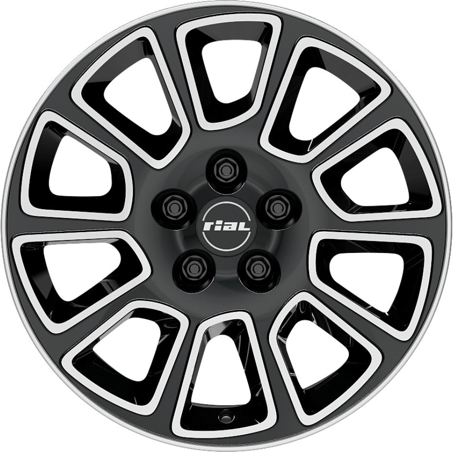 Rial Transporter 2 diamant-schwarz frontpoliert 6x16 ET30 - LK5/112 ML66.6