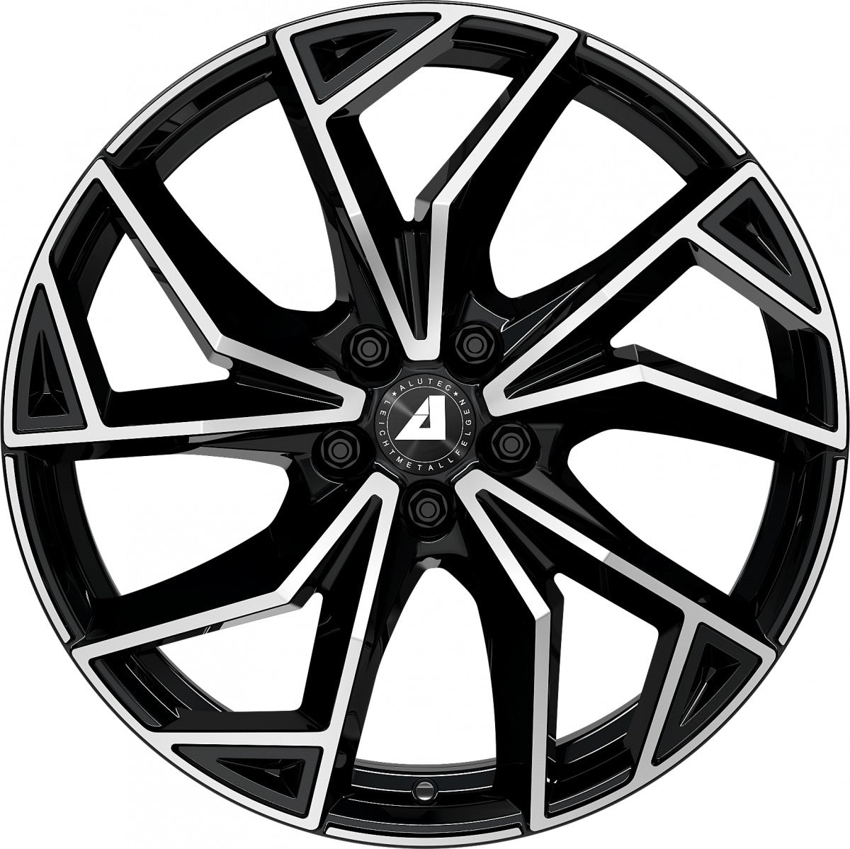 Alutec ADX.02 diamant-schwarz frontpoliert Alufelge 9.5x22 Zoll ET15 LK 5x112 ML66.6 – Bild 2