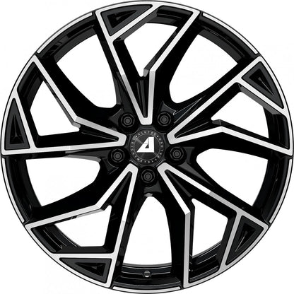 Alutec ADX.02 diamant-schwarz frontpoliert Alufelge 9.5x22 Zoll ET15 LK 5x112 ML66.6 – Bild 2