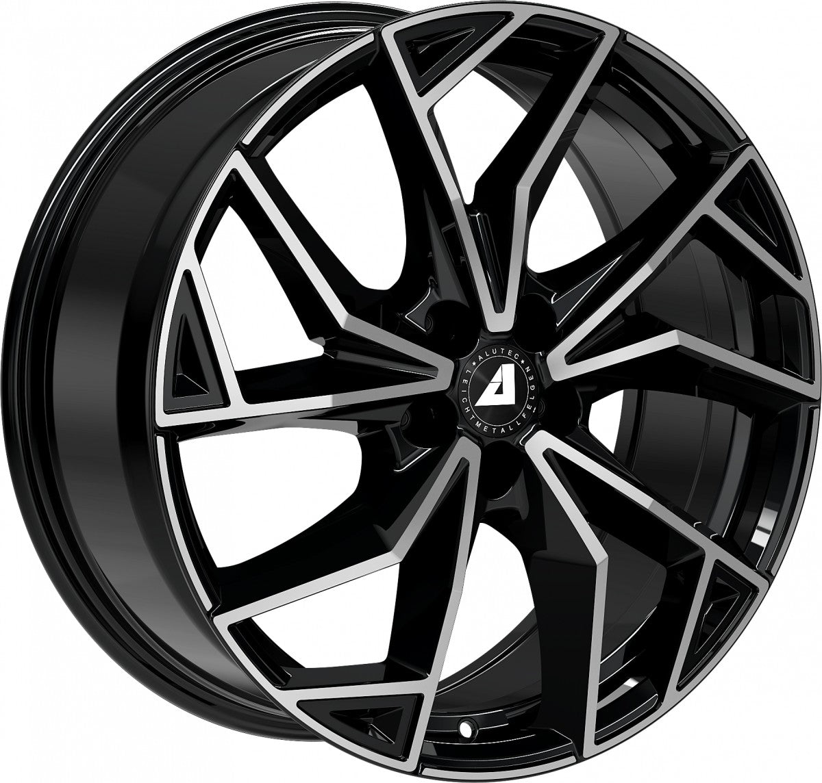 Alutec ADX.02 diamant-schwarz frontpoliert Alufelge 9.5x22 Zoll ET15 LK 5x112 ML66.6 – Bild 3
