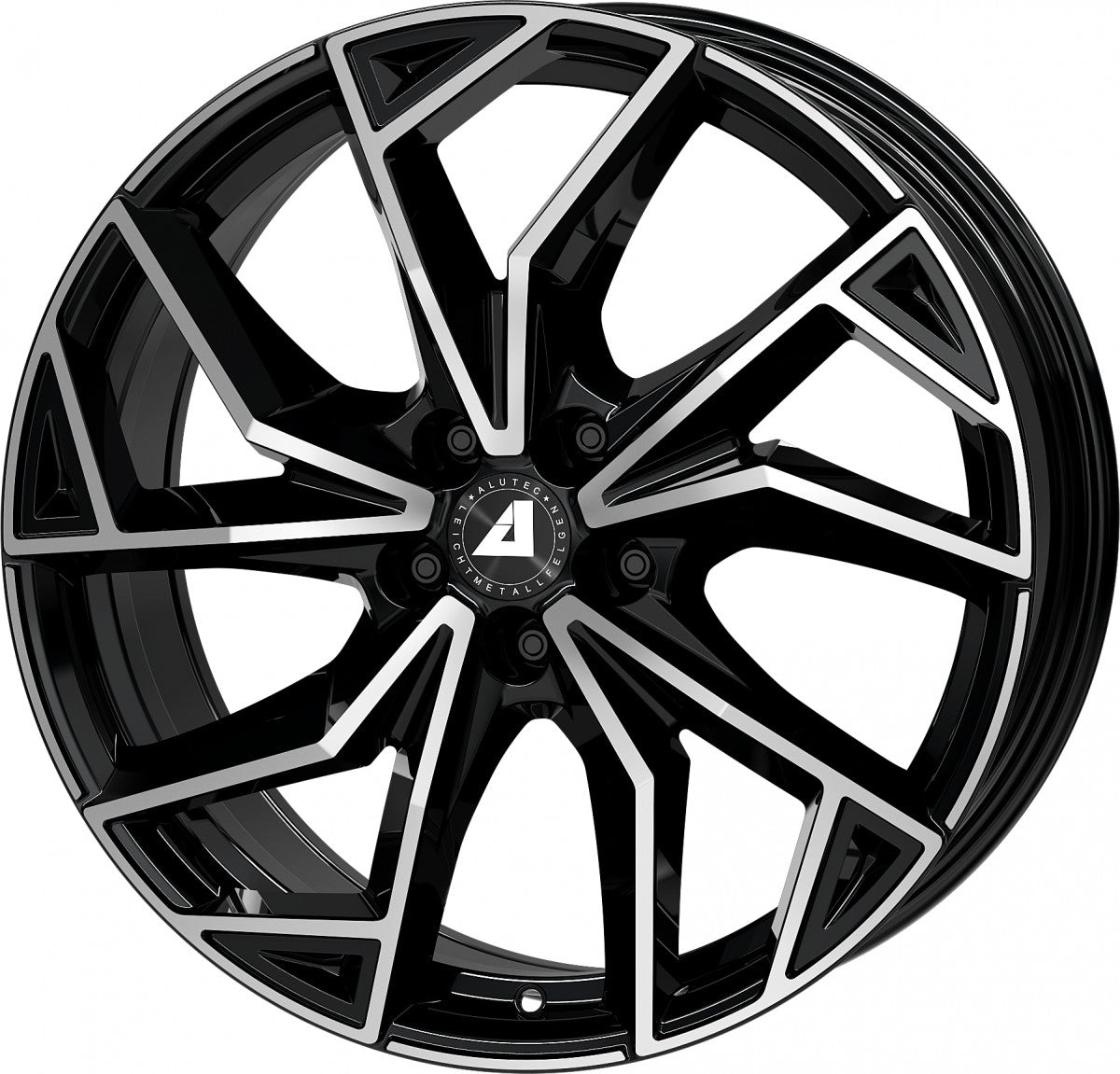 Alutec ADX.02 diamant-schwarz frontpoliert Alufelge 9.5x22 Zoll ET15 LK 5x112 ML66.6 – Bild 6