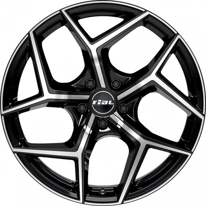 Rial Salento diamant-schwarz frontpoliert 8x18 ET45 - LK5/108 ML70.1