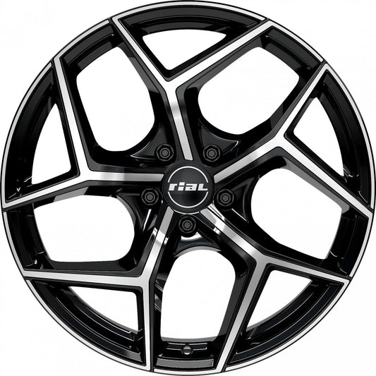 Rial Salento diamant-schwarz frontpoliert 8x18 ET45 - LK5/108 ML70.1