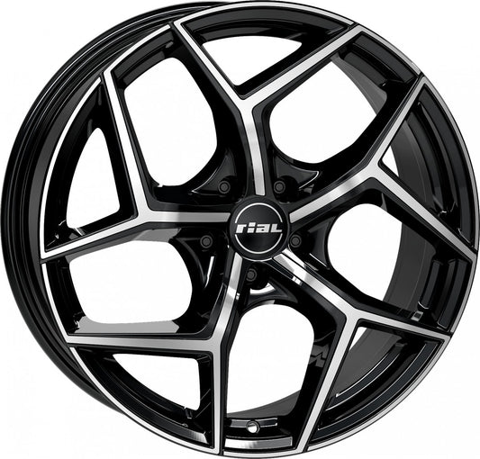 Rial Salento diamant-schwarz frontpoliert 8x19 ET45 - LK5/108 ML70.1