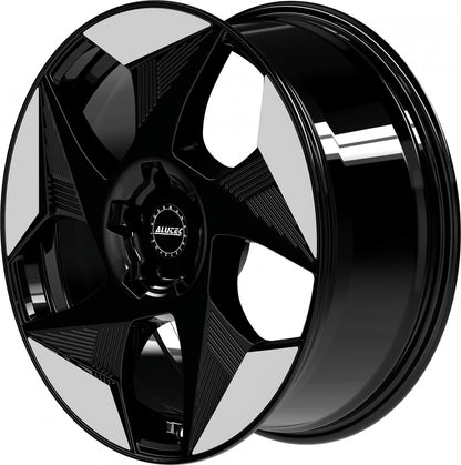 Alutec Solar diamant-schwarz frontpoliert 8x19 ET36 - LK5/112 ML57.1