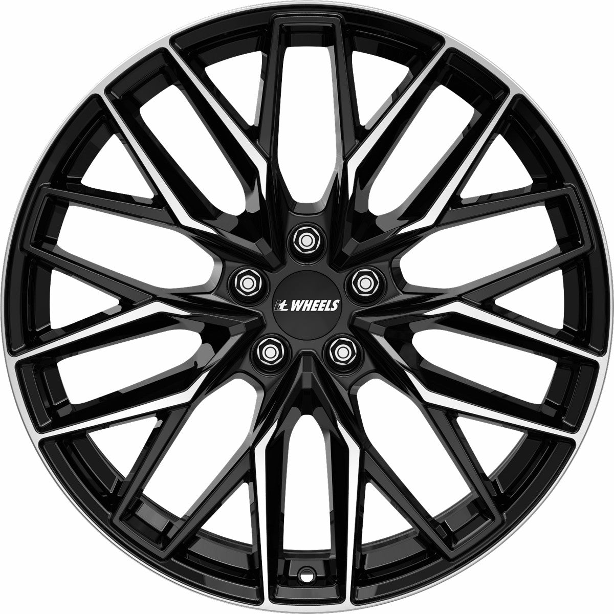 itWheels Xana gloss black polished 8x19 ET45 - LK5/108 ML63.4