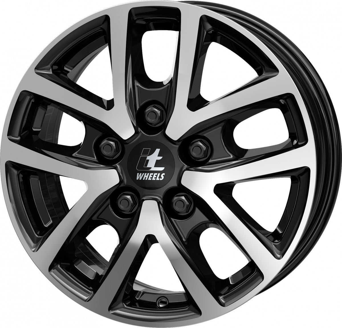 itWheels Mira Van gloss black polished 6.5x16 ET48 - LK5/114.3 ML66.1