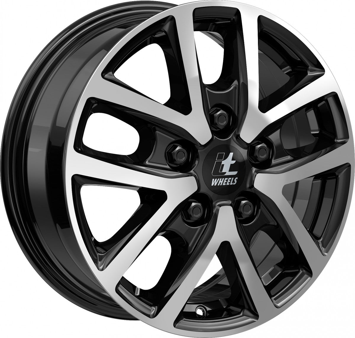 itWheels Mira Van gloss black polished 6.5x16 ET50 - LK5/118 ML71.1