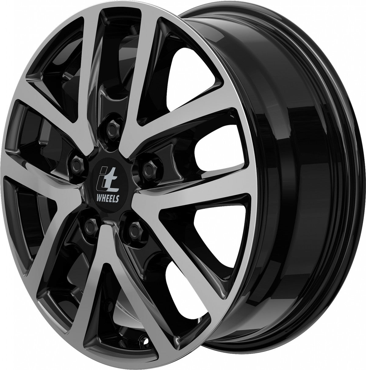 itWheels Mira Van gloss black polished 6.5x16 ET52 - LK5/120 ML65.1