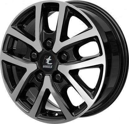 itWheels Mira Van gloss black polished 6.5x16 ET66 - LK5/130 ML78.1