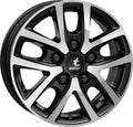 itWheels Mira Van gloss black polished Alufelge 6.5x16 Zoll ET66 LK 5x130 ML89.1