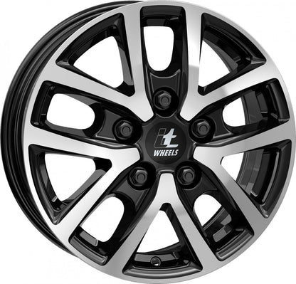 itWheels Mira Van gloss black polished 6.5x16 ET66 - LK5/130 ML89.1