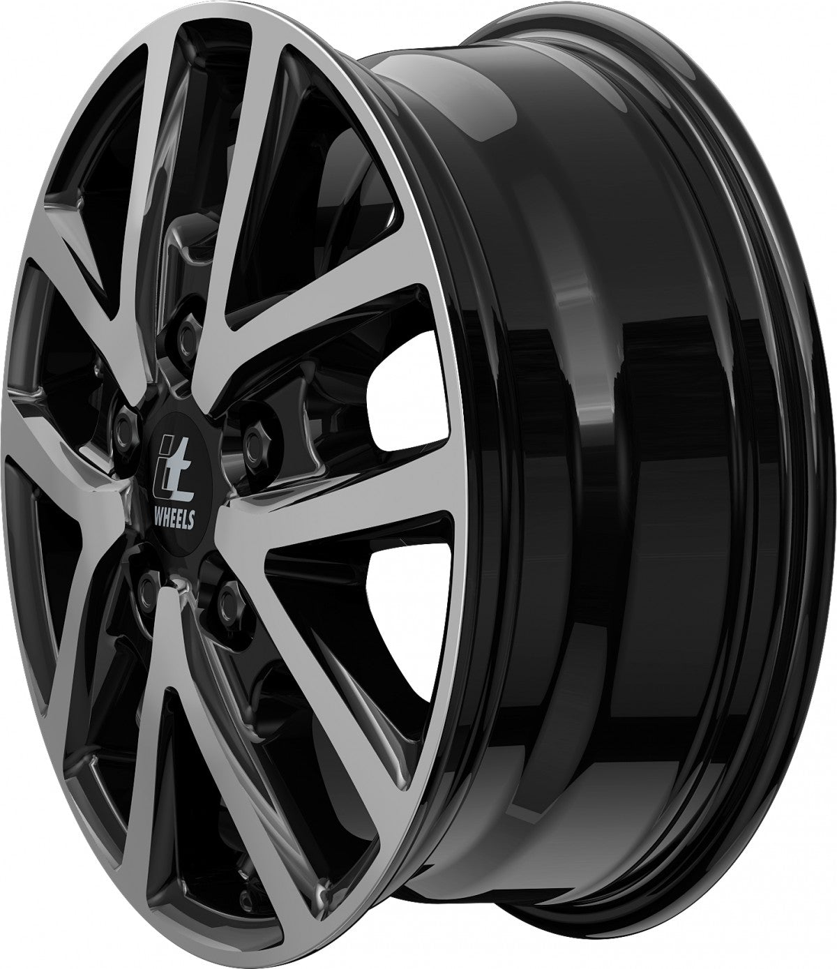 itWheels Mira Van gloss black polished 6.5x16 ET66 - LK5/130 ML89.1