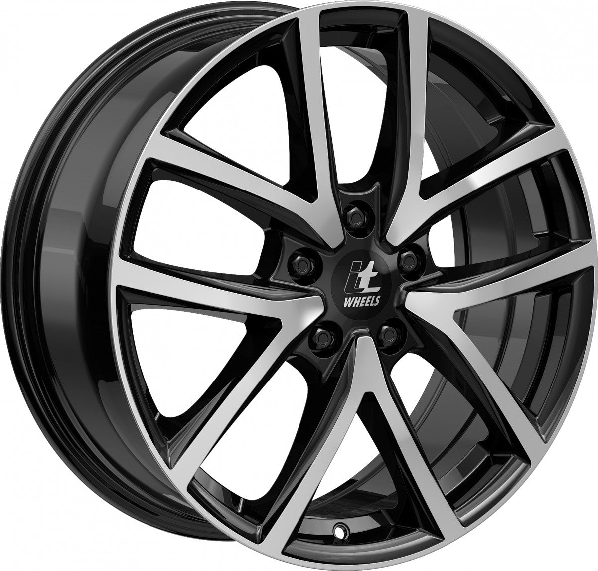 itWheels Mira gloss black polished 7x17 ET45 - LK5/112 ML70.1